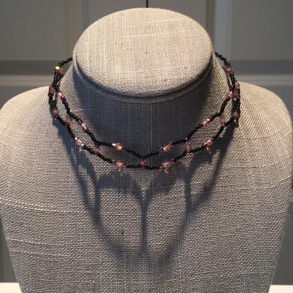 Beaded Choker Necklace - like new - Picture 2 of 4
